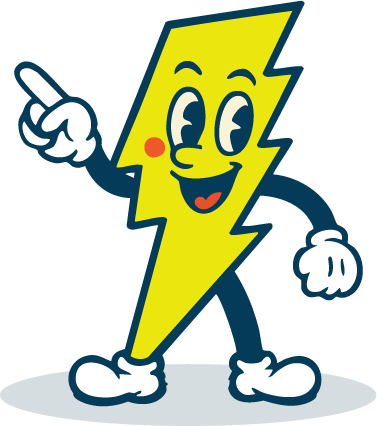 Sparky, the APP Electrical mascot